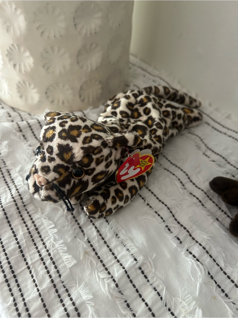 Vintage 1996 Ty Beanie Baby Freckles Leopard Retired Plush
